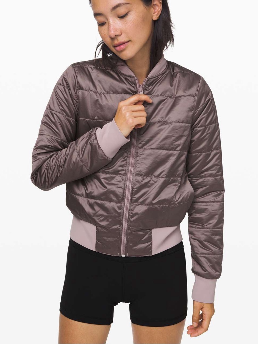 Lululemon Non-Stop Bomber *Reversible Smoky Blush Size 6 FLAWED